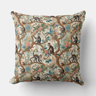 Almofada Vintage Chinoiserie Monkey
