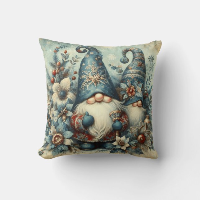 Almofada Vintage Christmas Gnomes (Frente)