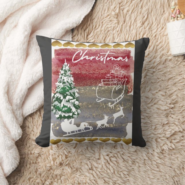 Almofada Vintage Christmas House Flag  (Cobertor)