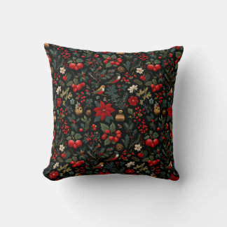 Almofada Vintage Christmas Pattern Throw Pillow