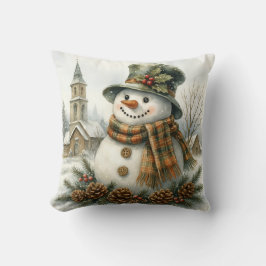 Almofada Vintage Christmas Snowman