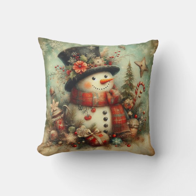 Almofada Vintage Christmas Throw Pillow (Frente)