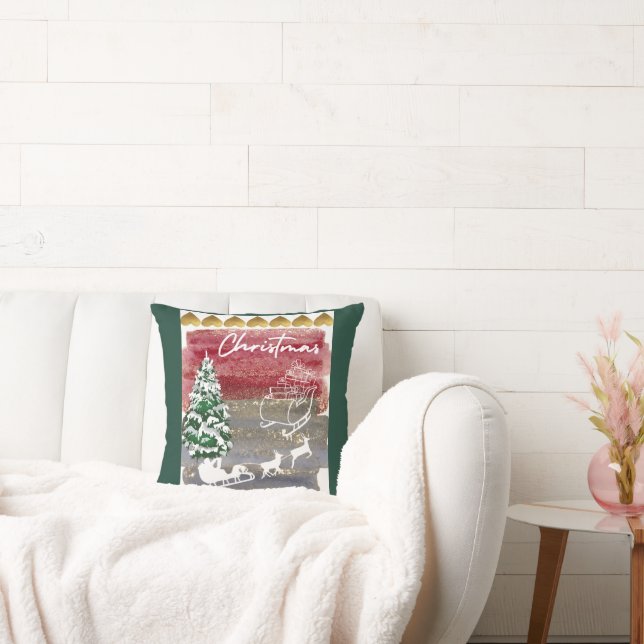 Almofada Vintage Christmas trees  (Sofá)