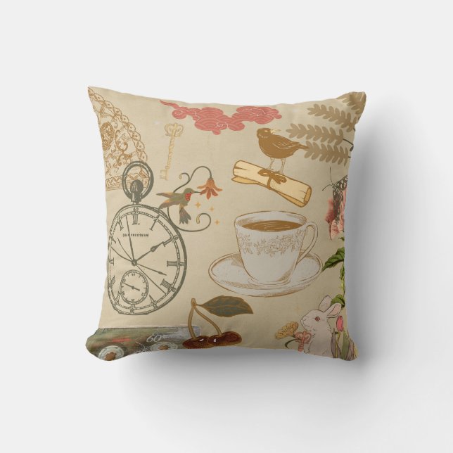 Almofada Vintage Collage Art (Frente)