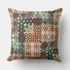 Almofada Vintage colorido opaco caleidoscópio lançamento mo