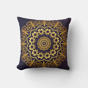 Almofada Vintage Convite com o padrão Mandala. Deco