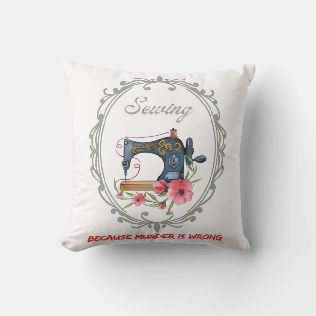 Almofada Vintage, costuração vitoriana (Frente)