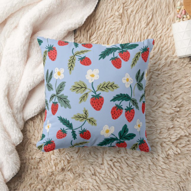 Almofada Vintage Cottagecore Strawberry Pattern (Cobertor)