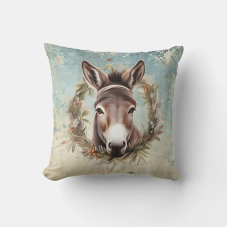 Almofada Vintage country Donkey Christmas