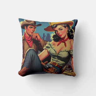 Almofada Vintage Cowboy e Cowgirl