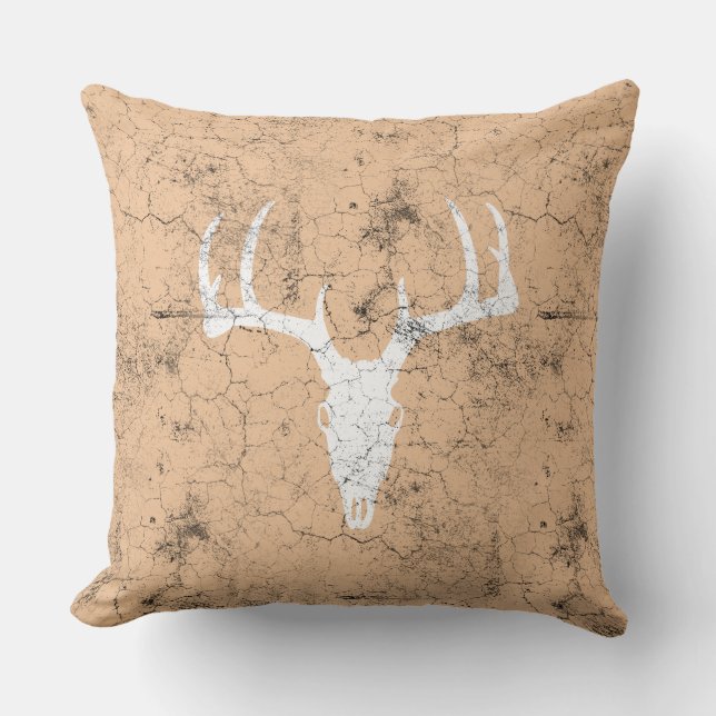 Almofada Vintage Cracking Deer Skull (Frente)