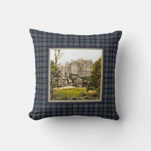 Almofada Vintage Culzean Castle Clan Kennedy Tartan (Frente)