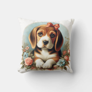 Almofada Vintage Cute Beagle Puppy