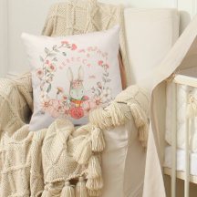 Vintage Cute Bunny Botanês Nome Bebê Creme