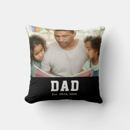 Almofada Vintage Dad Established Gift Text Photo