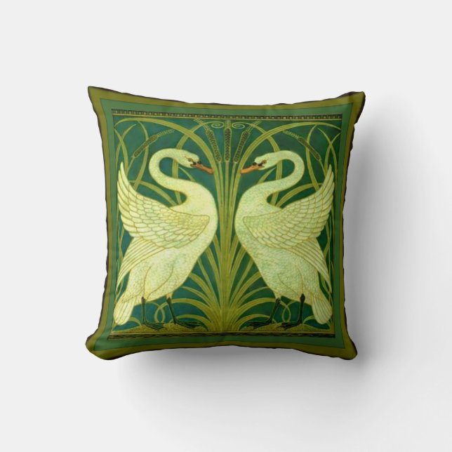 Almofada Vintage das cisnes (Frente)