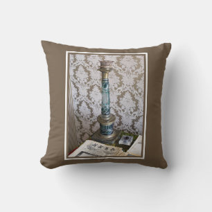 Almofada Vintage de vidro azul