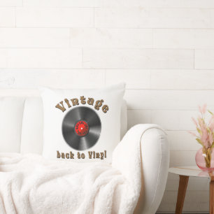Almofada Vintage - De volta a Vinyl, o recorde voltou, Oldi