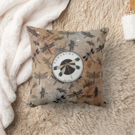 Almofada Vintage Dragonfly Entomology Monogramas