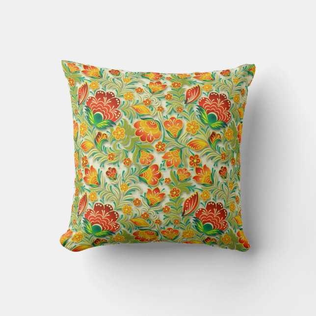 Almofada Vintage Elegant Floral Moderno Popular (Frente)