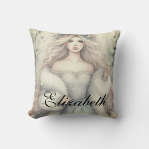 Almofada Vintage Elegant Winter Princess Fairytale