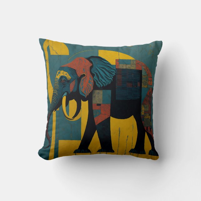Almofada vintage elephant (Frente)