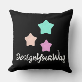 Almofada vintage estrelas retrô personalizadas iniciais pre