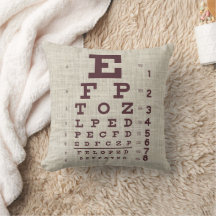 Vintage Eye Chart em Burlap