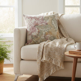 Almofada Vintage Faded Floral: Antique Rose Shabby Chic