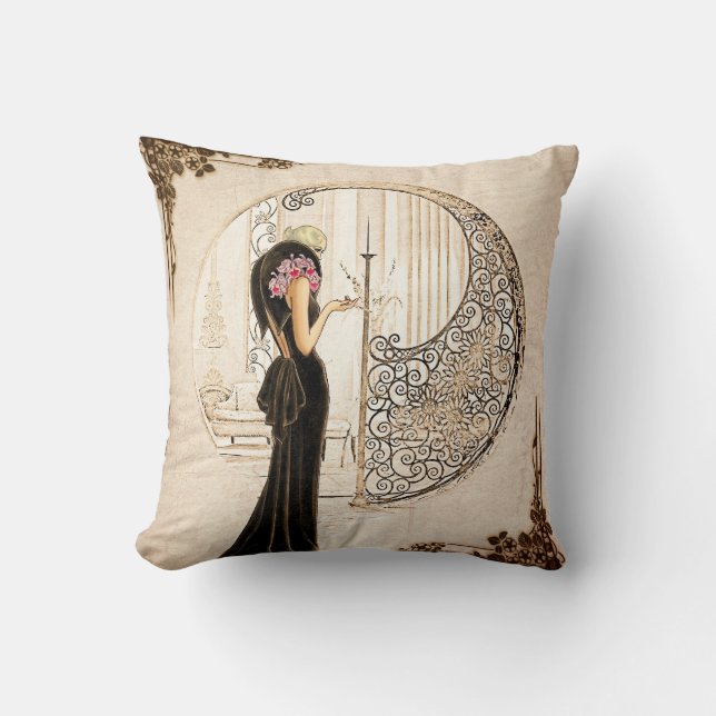 Almofada Vintage Fashionista_Velvet Gown_1933 (Frente)