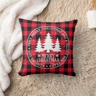 Almofada Vintage Felry Christmas Buffalo Check Travesseiro