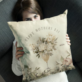 Almofada Vintage, flor selvagem, personaliza o Dia das Mães