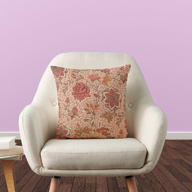 Almofada Vintage Flor Vinha Impressão Botânica (Criador carregado)