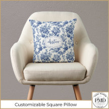 Vintage Floral Blue Personalizado