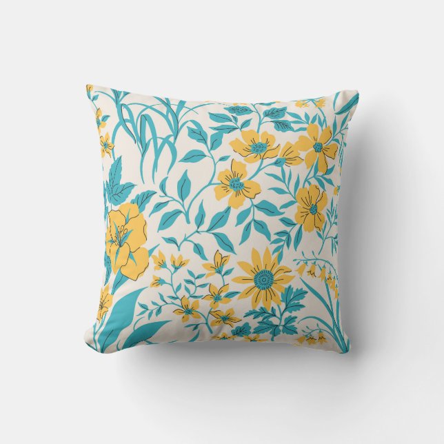 Almofada Vintage Floral: Liberty Motif Sem Olho (Frente)