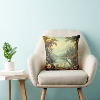 Almofada Vintage Floral Throw Pillow – Elegant Retro Flower