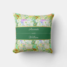 Vintage Floral verde colorido