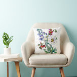 Almofada Vintage Flower Buquê Watercolor<br><div class="desc">Linda coloração d'água do buquê de flor.</div>