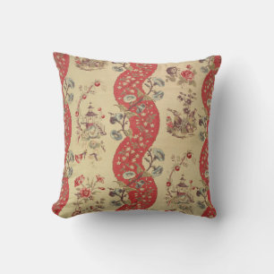 Almofada Vintage French Textile Floral Weave Art nouveau