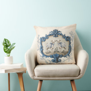 Almofada Vintage French Toile Ovelha de Natividade Chinoi