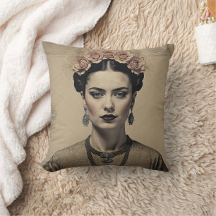 Almofada Vintage Frida Kahlo Portrait