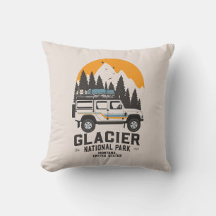 Almofada Vintage Glacier National Park Road Trip Montana