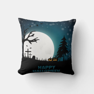 Almofada Vintage Gothic Halloween Pumpkins