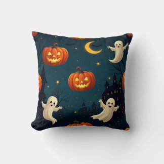 Almofada Vintage Gothic Skull & Floral Pattern Accent Pillo