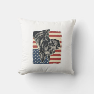 Almofada Vintage Great Dane Bandeira Patriótica Vector Desi
