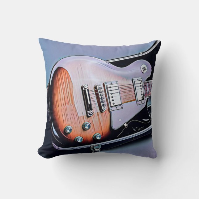 Almofada Vintage guitarist birthday gift (Frente)