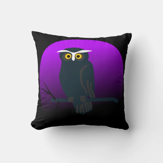 Almofada Vintage Halloween Owl (Frente)