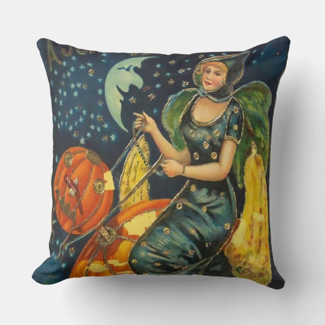 Almofada Vintage Halloween Poster (Frente)