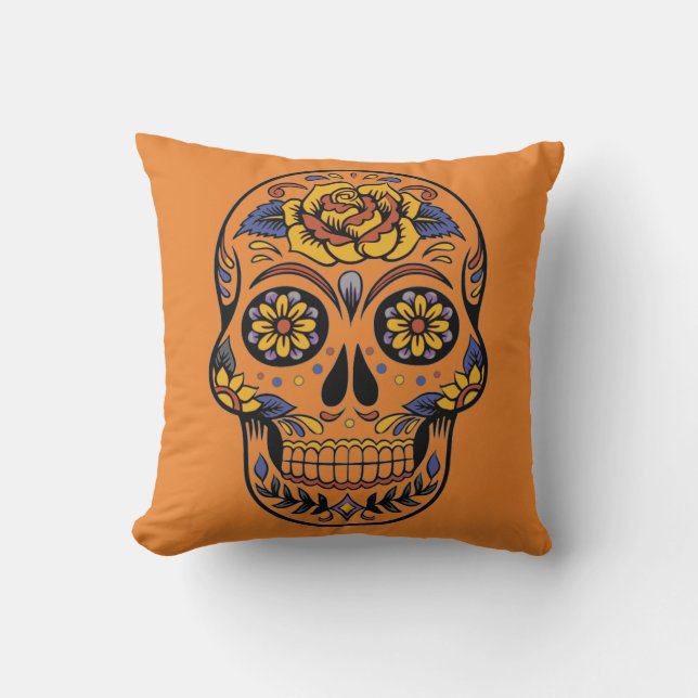 Almofada Vintage Halloween Skull (Frente)