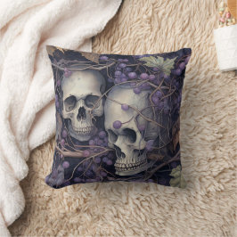 Almofada Vintage Halloween Skulls